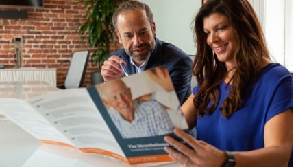 Patient Advocates reading Mesothelioma guide