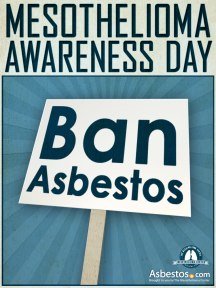 Mesothelioma Awareness Day 2012 Virtual March - Ban Asbestos Sign