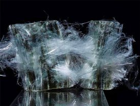 Asbestos fibers Samople of asbestos fibers