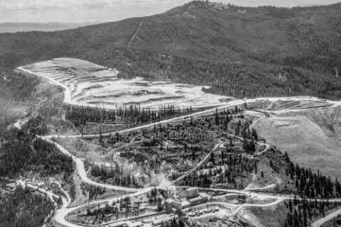 Historic photo of mining in Libby,Montana