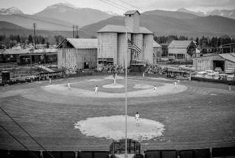 little league game in Libby, Montana