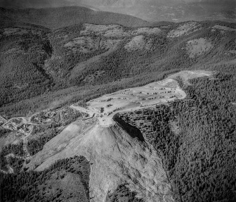 Aerial view of the mines in Libby, Montana