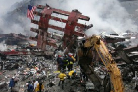 Debris at 9/11 World Trade Center site