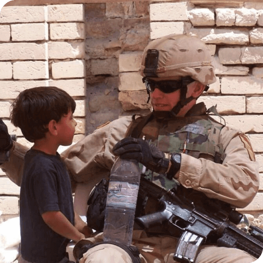 Aaron Munz serving in the military