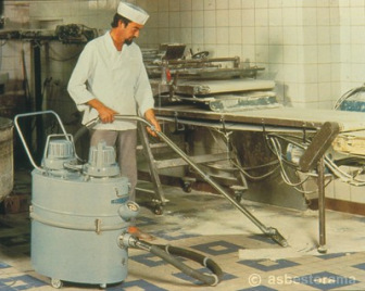 Asbestos Industry Vintage Image: HEPA Vacuum Cleanup
