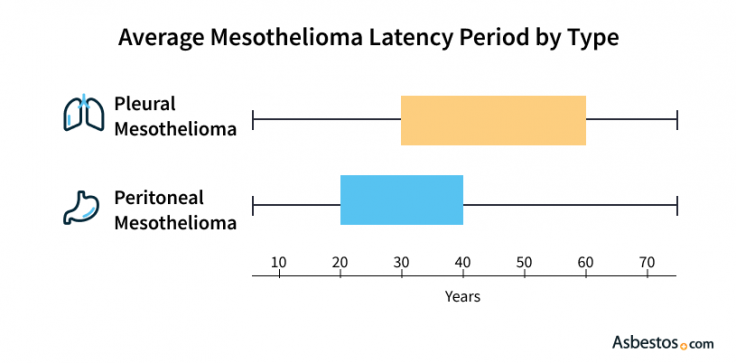 Average Latency Periods for the Types of Mesothelioma
