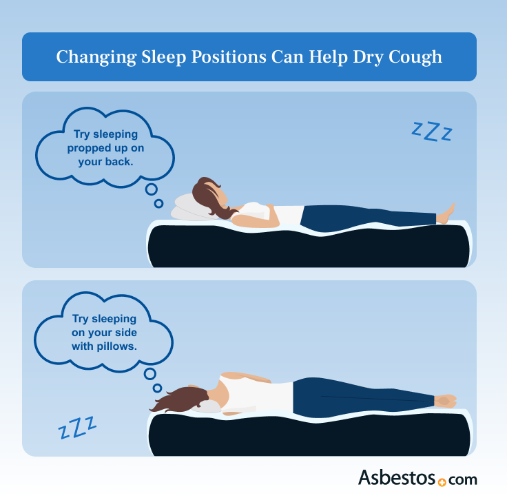 Different sleep positions that can help with a dry cough