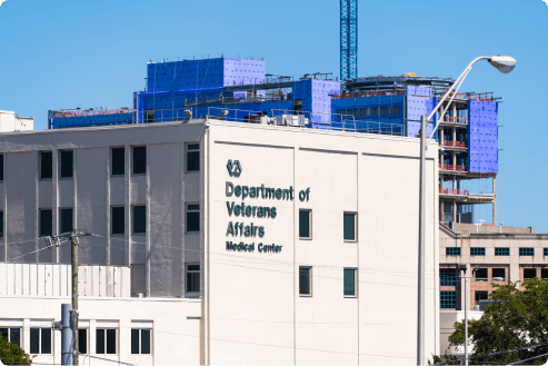 View of Department of Veteran Affairs building