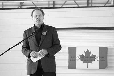 Former Canadian MP Pat Martin speaking at a memorial event in 2012