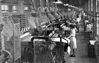 Vintage photo of textile weavers