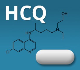 Molecular structure of hydroxychloroquine (HCQ)