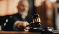 Judge with gavel