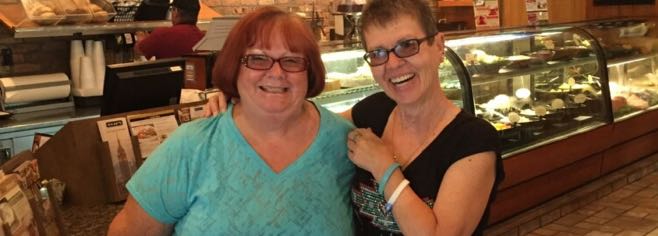 Peritoneal Mesothelioma survivor, Judy Goodson and her friend