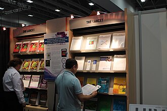 Lancet exhibition booth at 2012 International AIDS Conference