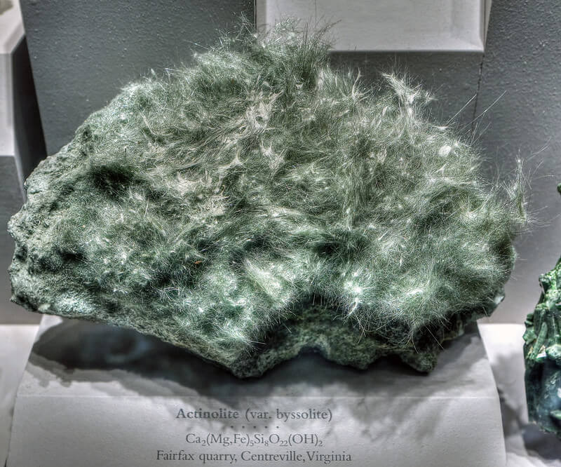 Large Actinolite Mineral Specimen var. Byssolite