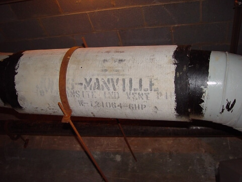 White pipe with Manville name