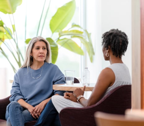 Woman Speaking to a Mental Health Counselor
