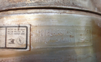 Metalbestos label on silver canister