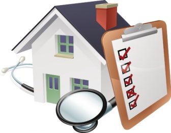 House with stethoscope and checklist