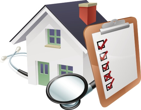 House with stethoscope and checklist