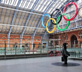 Olympic site with Olympic rings