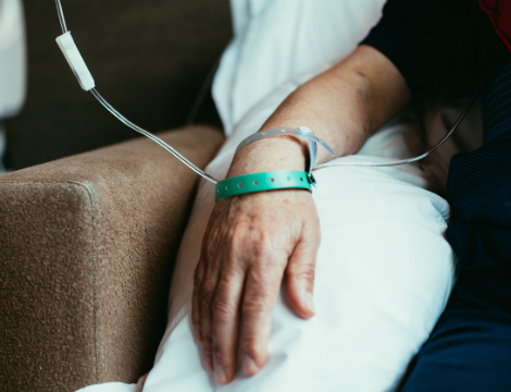 Patient receiving chemotherapy