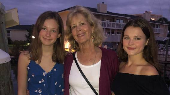 Survivor Patricia Stevens with granddaughters