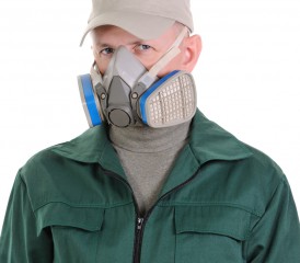 Respirator Mask to prevent inhaling asbestos fibers