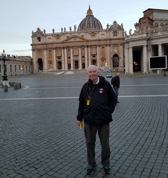 Kevin Hession visiting St. Peter's Basilica
