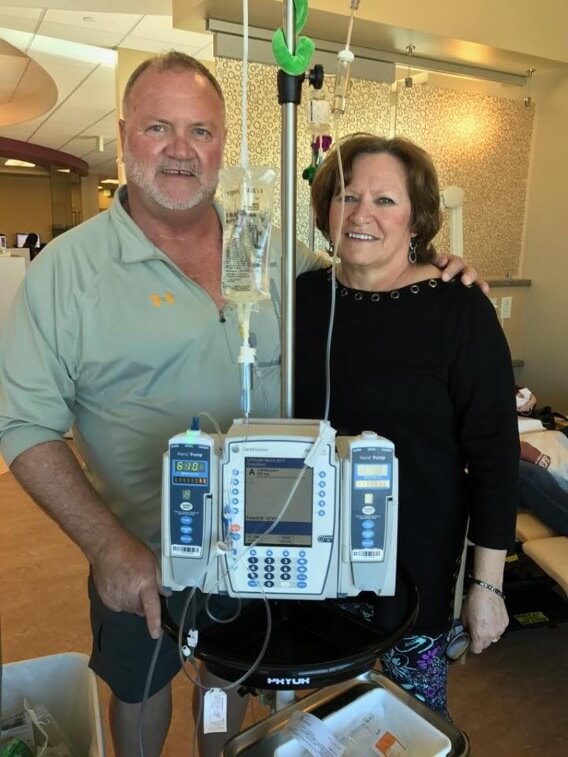 Mesothelioma survivor Doug Jackson with wife Cindy