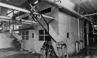 Vintage photo of a textile mill dryer