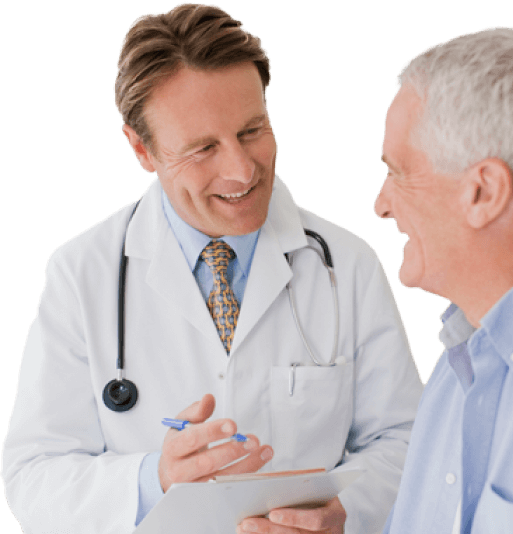 Doctor discussing treatment with patient