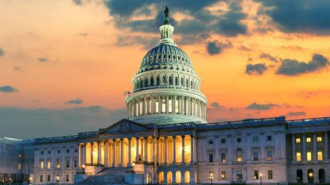 U.S. Capitol at sunset