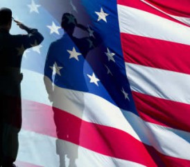 Veteran Saluting Flag