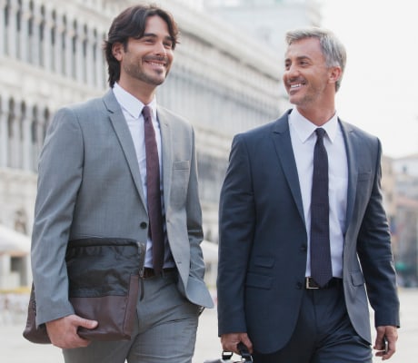 Two lawyers walking