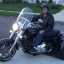 Al Moylan on his Harley-Davidson