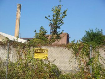 Abandoned asbestos factory in Ambler, Pennsylvania.