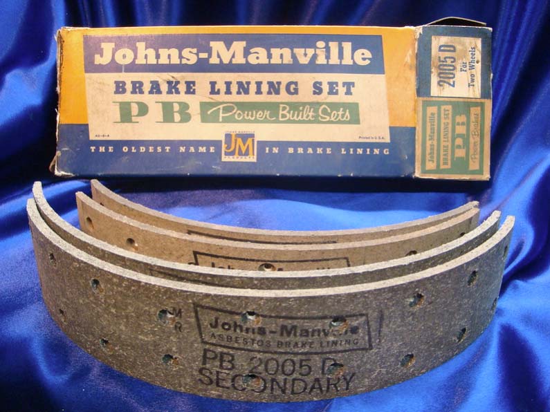 Johns-Manville brake lining set made with asbestos