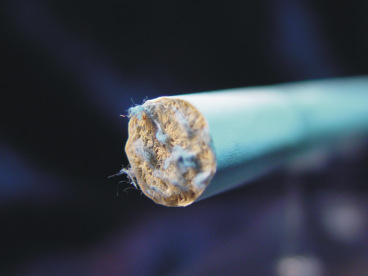 Asbestos in a cigarette filter