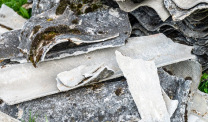 A pile of debris containing asbestos
