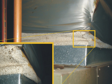 Asbestos duct connector