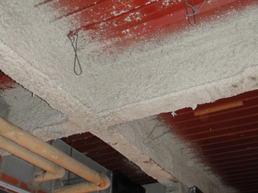 Asbestos fireproofing material