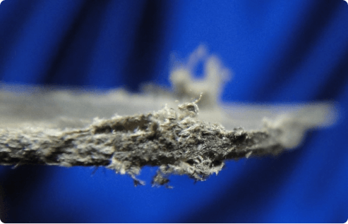 Close-up view of compressed asbestos gasket