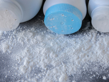 Talcum powder spilled