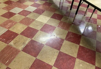 asbestos tiles in classroom
