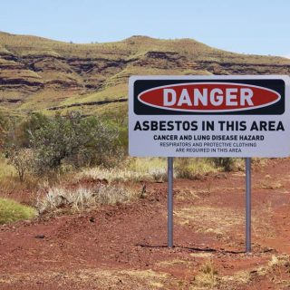 Asbestos warning in Wittenoom