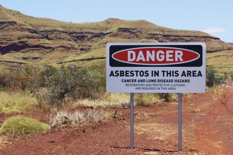 Asbestos warning in Wittenoom