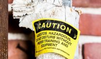 Asbestos caution tape