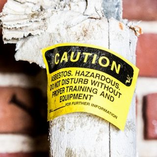 Asbestos caution tape