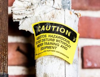 Asbestos caution tape